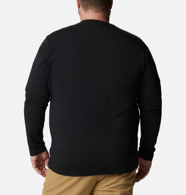 Men's Columbia Sun Trek Long Sleeve Sweatshirts Black | Plus Size CA-F1540